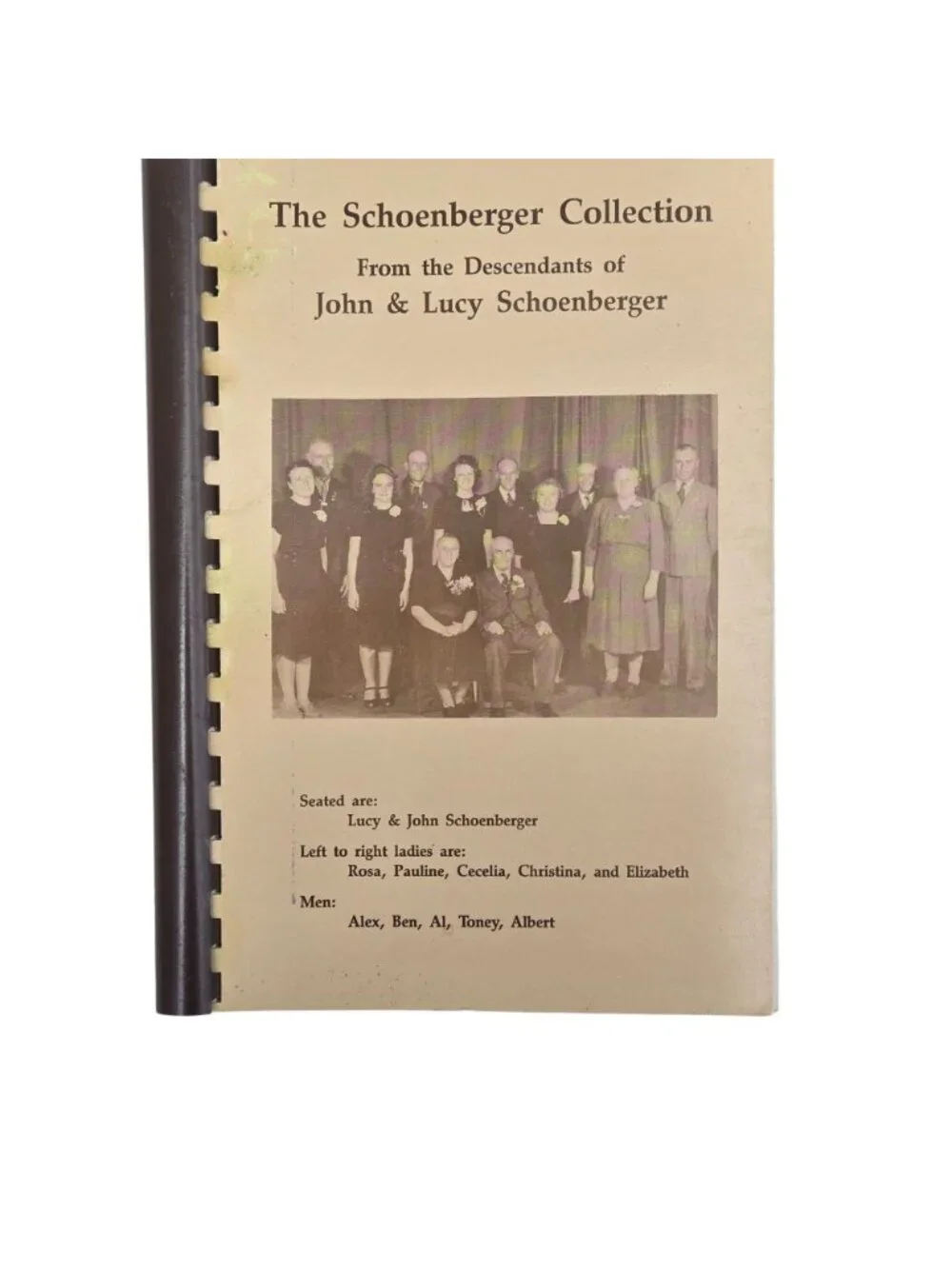 The Schoenberger Collection Cookbook Descendants Of John & Lucy 1989 Recipe book